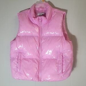 Olivia Kay Bubblegum Pink Windproof Puffer Kids Vest, Size L (10-12)